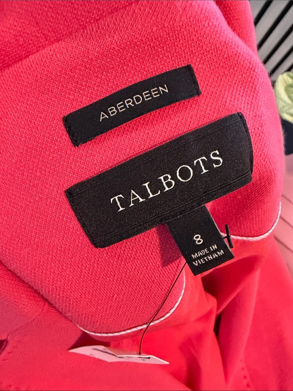 Talbots Aberdeen Bright Pink Single-Breasted Tailored Blazer